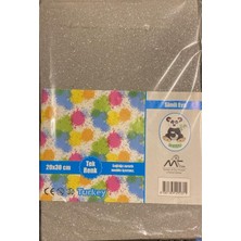 Bambu Simli Eva Köpük Levha Gümüş Renk 20X30 cm Tek Renk Simli Foam Sheet