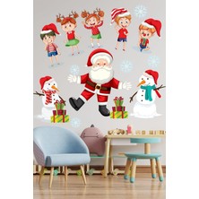 Crevidi Noel Baba ve Sevimli Çocuklar Çocuk Odası Stickeri