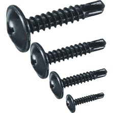Happy Trend 3.9X16 mm 100 Adet Siyah Pul Başlı Matkap Uçlu Vida Otomatik Vida
