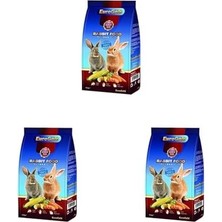 Eurogold Kurutulmuş Sebzeli Tavşan Yemi, Doğal Içerik, 750 gr 3lü Paket