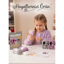 Bijutakı Amigurumi Koala Çiçek Detaylı Örgü Kiti Setli Ürün
