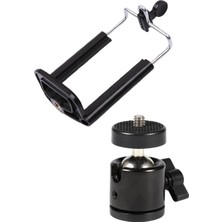 Happy Trend Tutucu Başlık, Tripod Başlığı, 360 Dönebilen Metal Tripod Mafsalı, Cep Telefon Tutucu, Iphone, Samsung, Huawei, Uyumlu, Evrensel Tüm Telefonlara Uyumlu Kit