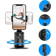 Happy Trend Hobimtek P01 360° Hareket Algılayıcı Sensörlü Akıllı Çekim Selfie Video Takip Tripodu Gimbal Telefon Tutucu Vlog Tripod