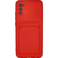 Pamukia Samsung Galaxy A02S Kılıf Kelvin Kartvizitli Silikon - Kırmızı