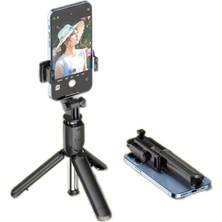 Happy Trend Masaüstü Tripod Olabilen Telefon Tutuculu Kablosuz Kumandalı Selfie Çubuğu