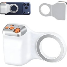 Happy Trend Manyetik Kamera Tutucu Grip Bluetooth 5.3 Uzaktan Kumandalı 10M Çekim Mesafesi Zoom Kontrollü 2 Kademeli Deklanşörlü Ergonomik Telefon Çekim Aparatı Tripod Uyumlu | ZP37