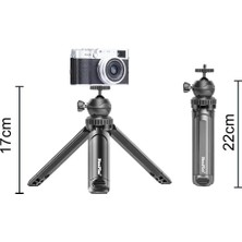 Happy Trend 22CM Mini Taşınabilir Selfie Çubuğu Telefon Kamera Aksiyon Kamerası ile Uyumlu Alüminyum Gövde Taşınabilir Tasarım Tripod ve El Modu Vlog Canlı Yayın | NP-999S