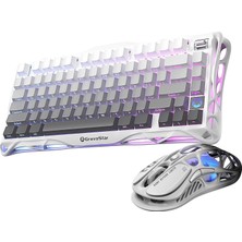 Happy Trend Kablosuz Rgb Işıklı Mekanik Q Gaming Klavye ve Optik Mouse Seti (Beyaz)