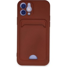 Pamukia Iphone 12 Kılıf Kelvin Kartvizitli Silikon - Bordo