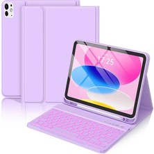 Happy Trend Pro 11 M4 M5 2024 2025 11 Inç Uyumlu Kablosuz Bluetooth Bağlantılı Kalem Bölmeli Klavyeli Kılıf