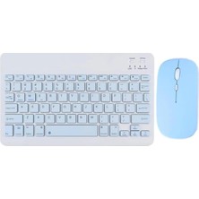 Happy Trend Kablosuz Bluetooth Klavye ve Mouse Seti – Tüm Cihazlarla Uyumlu (Mavi)