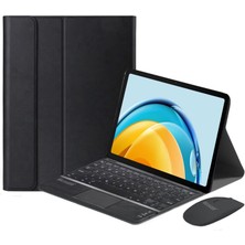 Happy Trend Huawei Matepad Air 11.5 Inch Tablet Bluetooth Touchpad Klavye + Bluetooth Mouse + Standlı Kılıf - Bkk7 Siyah