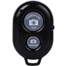 Happy Trend Tripod ve Selfie Çubuğu Için Bluetoothlu Uzaktan Fotoğraf Çekim Kumandası Siyah - AL2638