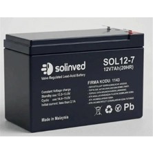 Solinved 12V 7AH Kuru Akü Premium (Kdo)