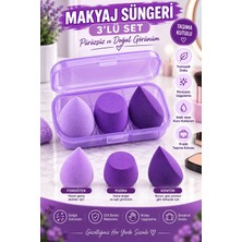 Yenilig 3’lü Makyaj Süngeri Seti – Fondöten, Pudra ve Kontür Süngeri – Taşıma Kutulu