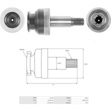 M191X69571 Mitsubishi Marş Dişlisi Xx Dıs (11 Dıs) Honda Pilot 3.5 J35A6 / Mitsubishi Varıous Models 6D22 (M9T60171) (Dıslı Kafası Yok)