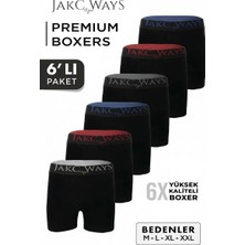 Jakc Ways Erkek Boxer 6'lı Premium Pamuklu