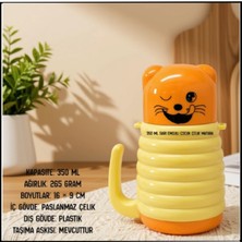 Savex Uyguna-Yakala 350 ml Sarı Emojili Çocuk Çelik MATARA-ERM.258