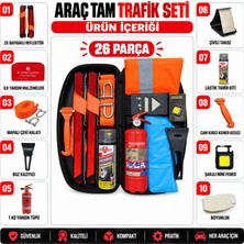 Carvorio 26 Parça Lüks Araç Trafik ve Acil Durum Seti