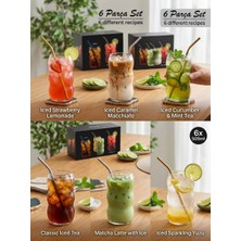 Hvc Ticaret 6 Pipet 6 Bardak Soğuk Kahve Bardağı Meşrubat Bardağı 500 ml
