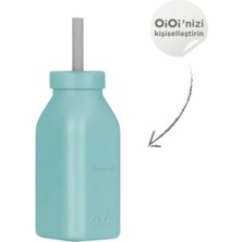 Oioi Şişe + Pipet 200 ml Aqua Green / Powder Grey