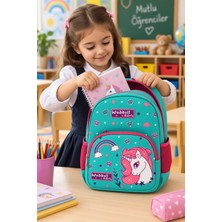 Dodomar Unicorn Anaokulu Okul Çantası Çocuk Sırt Çantası Okul Öncesi Günlük Kullanım 30 x 23 x 15 cm