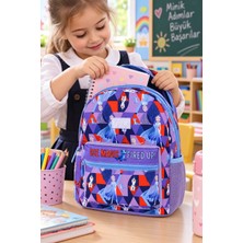 Dodomar Kar Prensesi Buz Temalı Anaokulu Okul Çantası Çocuk Sırt Çantası Günlük Kullanım 33 x 23 x 10 cm