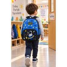 Dodomar Astronot Uzay Roket Lüks Anaokulu Okul Çantası Sırt Çantası Günlük Kullanım 33 x 25 x 13 cm