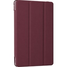 Ilkestor Newface  Galaxy X510 Tab S9 Fe 11 Kılıf Tablet Smart Kılıf - Mürdüm