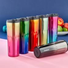 Varsoph 500ML Diamond Termos Bardak Renkli Paslanmaz Çelik - Kaydırmaz Tpr Taban - Sızdırmaz Kapak (5468)