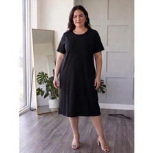 Emeliya Moda Emeliyamoda Kısa Kollu Büyük Beden Anne Elbise