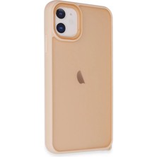 Uray Store Apple iPhone 12 Kılıf Elegant Kapak - Pudra