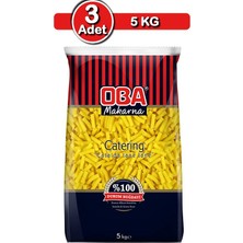 Oba Kalın Kesme Makarna 5kg x 3 Adet | Toptan Ekonomik Paket