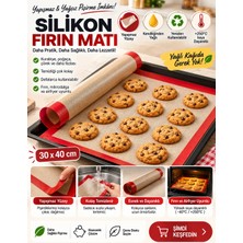 Tasarım Evi Silpat 30X40 Fırınlanabilir Yıkanabilir Kendinden Yağlı Silikon Pişirme (Hamur Açma Matı)