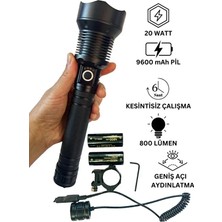 Varsoph Wison WS-5412 Tüfek Feneri, Geniş Açı Avcı El Feneri 20 Watt (5468)