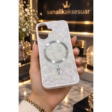 Sanalik Aksesuar Iphone 17 Uyumlu Diamond Kristal Taşlı Magsafe Kristal Taşlı Premium Telefon Kılıfı