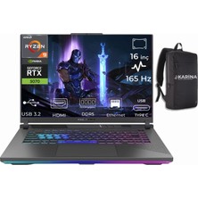 Asus Rog Strix G16 Ryzen 9 8940HX G614PP-RV218-K34 128GB 4tb+4tb RTX5070 8gb Freedos  16" Wuxga 165Hz Taşınabilir Bilgisayar