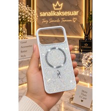 Sanalik Aksesuar Iphone 17 Pro Uyumlu Diamond Kristal Taşlı Magsafe Kristal Taşlı Premium Telefon Kılıfı