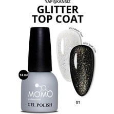 Momo Glitter Top Coat No-Wipe GT01 14ML.