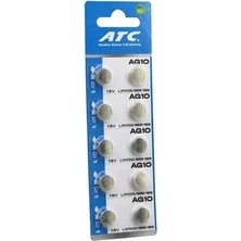 Varsoph Buton Pil - Saat Lazer Hesap Makinesi Pili 10LU Paket  AG10  - LR1130H - 389A -1.55V (5468)