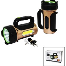 Varsoph 10W - Solar - USB Şarjlı 2ın1 El Feneri Renkli Fonksiyonel Smd LED (5468)