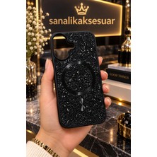 Sanalik Aksesuar Iphone 17 Uyumlu Diamond Kristal Taşlı Magsafe Kristal Taşlı Premium Telefon Kılıfı