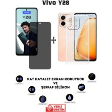 TechnoCase Vivo Y28 Mat Hayalet Ekran Koruyucu Esnek Nano ve Şeffaf Kılıf 2si Bir Arada