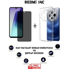 TechnoCase Redmi 14C Mat Hayalet Ekran Koruyucu Esnek Nano ve Şeffaf Kılıf 2si Bir Arada