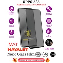 TechnoCase Oppo A52 Tam Uyumlu Mat Hayalet Esnek Nano Ekran Koruyucu Film