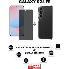 TechnoCase Samsung S24 Fe Mat Hayalet Ekran Koruyucu Esnek Nano ve Şeffaf Kılıf 2si Bir Arada