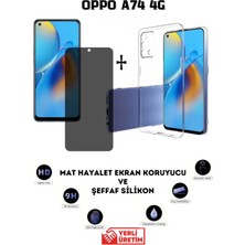 TechnoCase Oppo A74 4g Mat Hayalet Ekran Koruyucu Esnek Nano ve Şeffaf Kılıf 2si Bir Arada