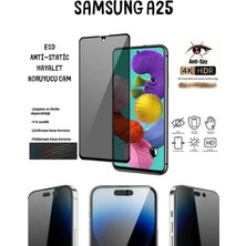 TechnoCase Samsung A25 Hayalet Ekran Koruyucu 6d Tam Kapatan Esd Anti-Static Koruyucu Cam Diamond Glass