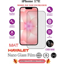 TechnoCase Iphone 17E Tam Uyumlu Mat Hayalet Privacy Esnek Nano Ekran Koruyucu Film