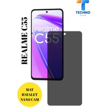 TechnoCase Realme C55 Mat Hayalet Nano Cam Darbelere Karşı Dayanıklı Esnek Nano Ekran Koruyucu